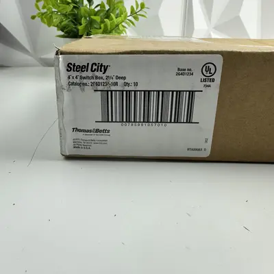 Steel City 4"x4" Switch Box, Case of 10, UL Listed - Thumbnail 3