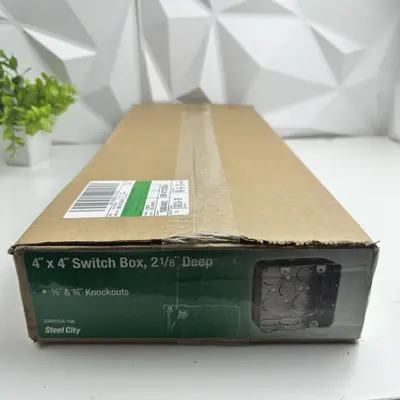 Steel City 4"x4" Switch Box, Case of 10, UL Listed - Thumbnail 2
