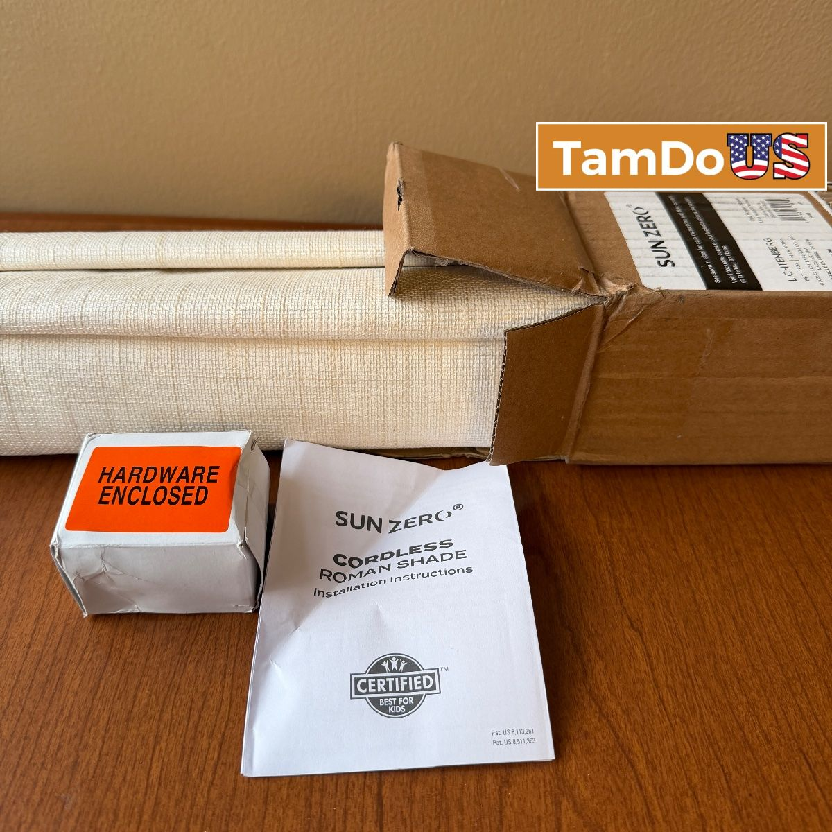 Sun Zero Lichtenberg Cordless Roman Shade 35x64 in Light Filtering Cream - Photo 1 - Real photo at TamDo.us