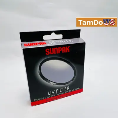 Sunpak 58mm UV Filter Multicoated for Canon Nikon Sony Fujifilm Lens (DF-58MM-UV) - New Open Box - Real photo at TamDo.us