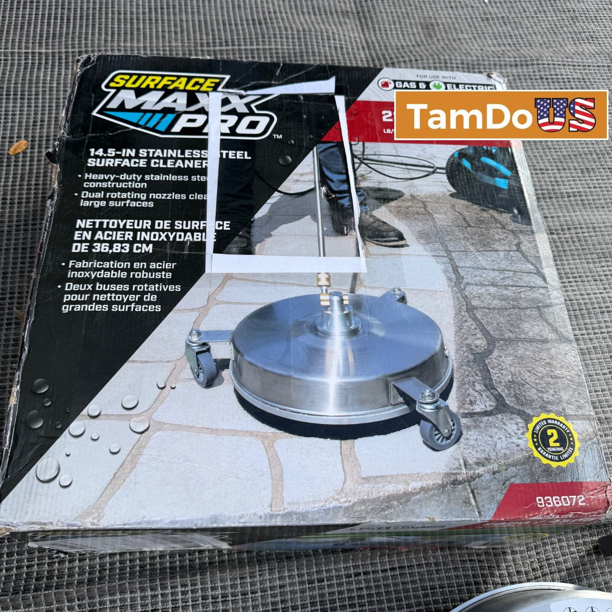SurfaceMaxx Pro 14.5" Stainless Steel Surface Cleaner Pressure Washer 936072 - Photo 1 - Real photo at TamDo.us