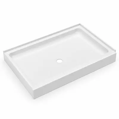 Swan FF034 Shower Base Pan 34x48 in Center Drain Solid Surface White - Thumbnail 2