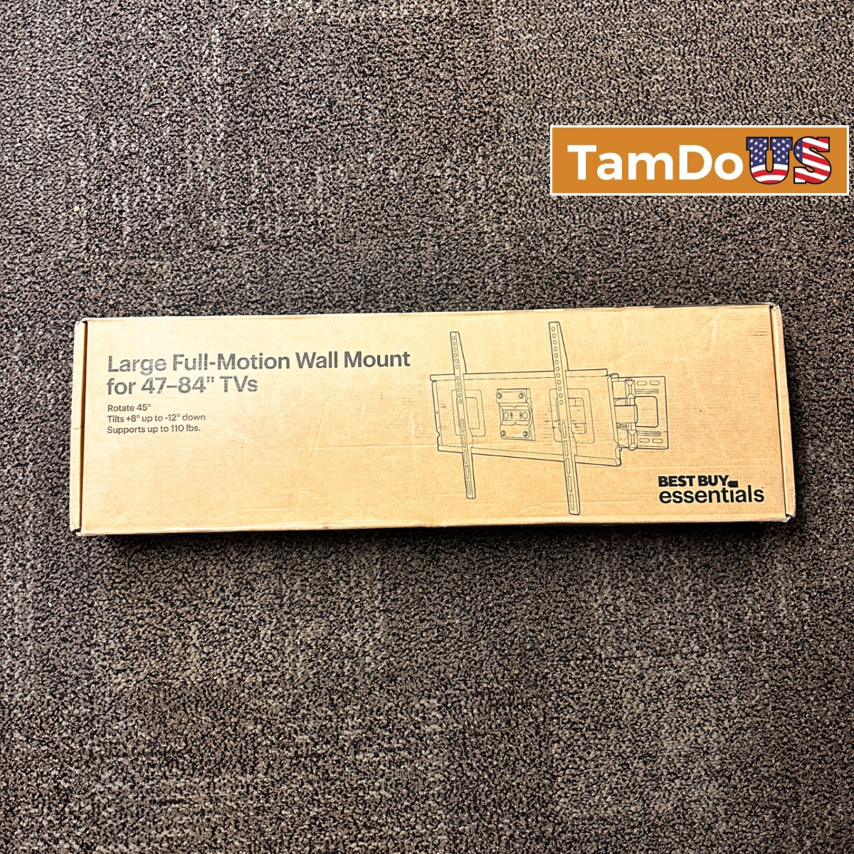 Tặng kèm khách - Best Buy Essentials Large Full-Motion TV Wall Mount for 47"-84" Flat Screen TVs - Photo 1 - Real photo at TamDo.us