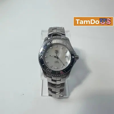 TAG Heuer Link Mother of Pearl Diamond Dial Ladies Quartz Watch 200M - Good - Real photo at TamDo.us