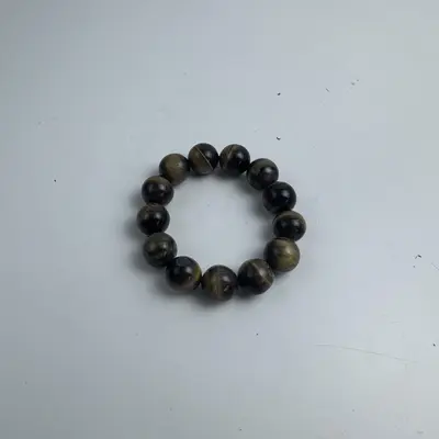Natural Tiger Eye Beaded Bracelet, 10mm Beads, Men's/Women's Jewelry - Thumbnail 4