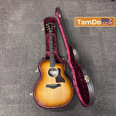 Taylor Sunset Blvd 214ce DLX SEB Grand Auditorium Acoustic Guitar Hard Case - Excellent - Real photo at TamDo.us