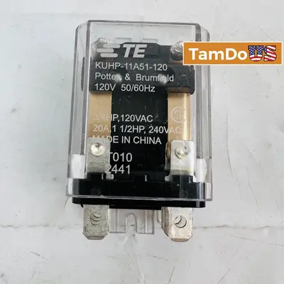 TE Connectivity KUHP-11A51-120 DPDT Power Relay 120VAC 20A - New - Real photo at TamDo.us