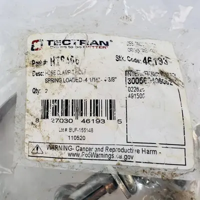 Tectran HTC406 Spring Loaded T-Bolt Hose Clamp 4 1/16" - 4 3/8" Pack of 2 - Thumbnail 3