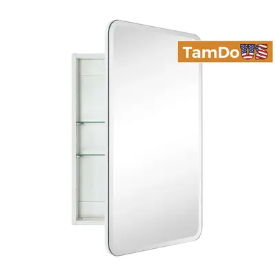 TEHOME Claytin 20x30 White Mirrored Medicine Cabinet - New Open Box - Real photo at TamDo.us
