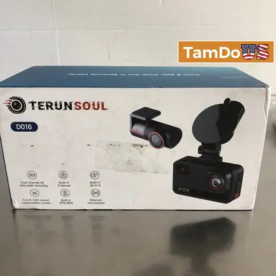 Terunsoul D016 Dual Dash Cam 4K Ultra HD Car Camera Built-in WiFi 6 GPS G-Sensor - Thumbnail 1
