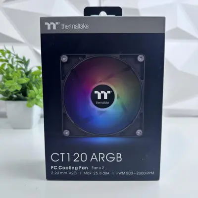 Thermaltake CT120 ARGB PC Cooling Fans (2-Pack) - RGB PWM 120mm Fan Set - Thumbnail 3