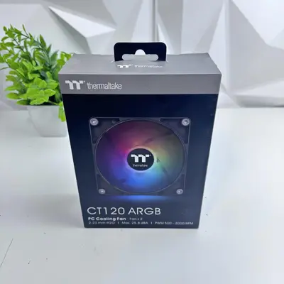 Thermaltake CT120 ARGB PC Cooling Fans (2-Pack) - RGB PWM 120mm Fan Set - Thumbnail 2