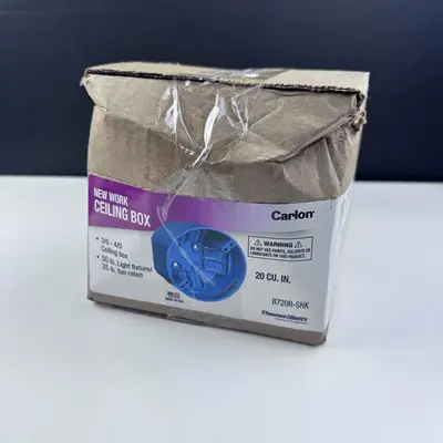 Thomas & Betts Carlon Nonmetallic Ceiling Fan Outlet Box - 6 Pack - Thumbnail 2