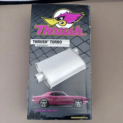 Thrush 17713 Turbo Muffler, Inlet & Outlet Diameter - 2.25" - Thumbnail 2