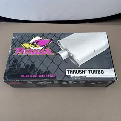 Thrush 17713 Turbo Muffler, Inlet & Outlet Diameter - 2.25" - Thumbnail 3
