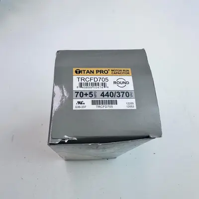 Titan Pro TRCFD705 Capacitor 70/5 µF ±5%, 440/370V AC Round Motor Run HVAC - Thumbnail 4