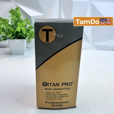 Titan Pro TRCFD705 Capacitor 70/5 µF ±5%, 440/370V AC Round Motor Run HVAC - New - Real photo at TamDo.us