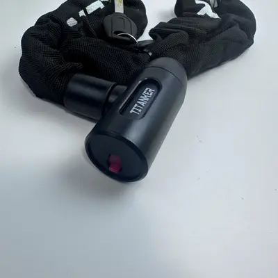 Titanker Bike Chain Lock 6mm Black - Heavy Duty Bicycle Security Lock - Thumbnail 4