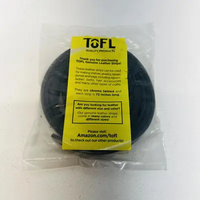 TOFL 72" Genuine Top-Grain Leather Strap – 3/4" Wide, Brown Craft Strip - New - Real photo at TamDo.us