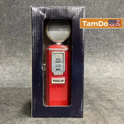 Tokheim 9" Gas Pump Coin Bank Resin – Vintage Style Collectible RFC-1087 - New - Real photo at TamDo.us