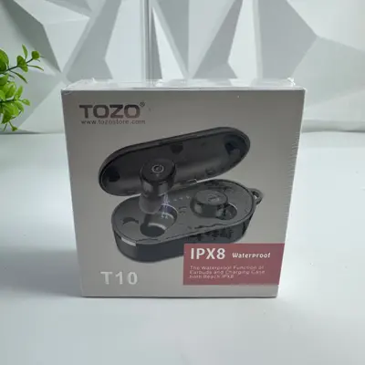 TOZO T10 Wireless Earbuds Bluetooth 5.0 IPX8 Waterproof In-Ear Headphones Black - Thumbnail 5