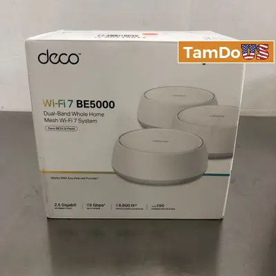 TP-Link Deco BE5000 Dual-Band Whole Home Mesh Wi-Fi 7 System, 3-Pack (Deco BE25) - Thumbnail 1