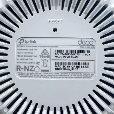 TP-Link Deco XE75 Pro AXE5400 Tri-Band Mesh Wi-Fi 6E System (2-Pack) - Thumbnail 8