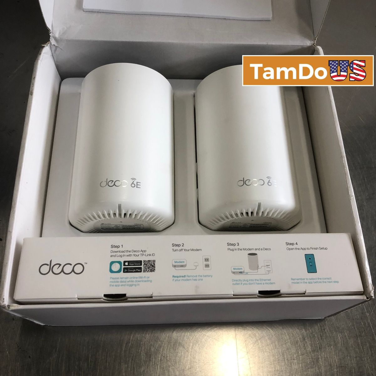 TP-Link Deco XE75 Pro AXE5400 Tri-Band Mesh Wi-Fi 6E System (2-Pack) - Photo 1 - Real photo at TamDo.us