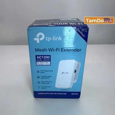 TP-Link Mesh Wifi Extender AC1200 Dual Band RE330 OneMesh - Thumbnail 5