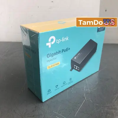 TP-Link TL-POE160S Gigabit PoE+ Injector 802.3af/at Wall-Mount Adapter - New - Real photo at TamDo.us