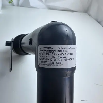 TRI0474F 1-1/4" IPS 90 Deg Electrofusion Elbow for PE Gas Pipe - Thumbnail 9