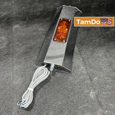 TRQ MRA07151 Chrome Light Bracket Amber Marker Turn Signal Light Assembly - Thumbnail 1