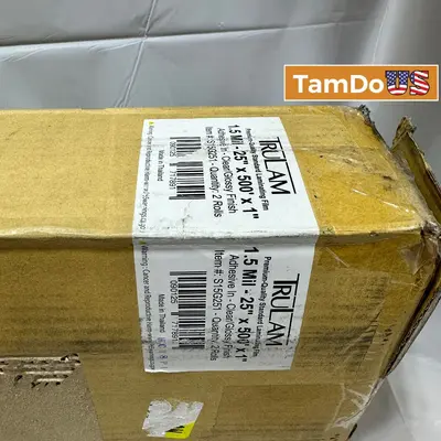 TruLam Laminating Film 1.5 Mil 25" x 500', 1" Core, Clear Gloss – 2 Rolls - New - Real photo at TamDo.us