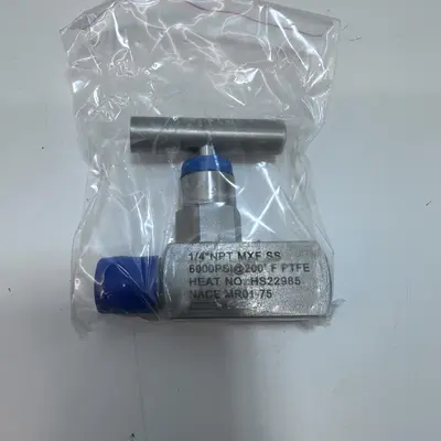 TSI Flow Products 1/4" NPT MXF Stainless Steel Needle Valve - Thumbnail 4
