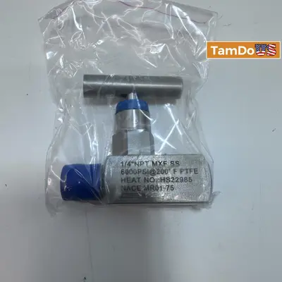 TSI Flow Products 1/4" NPT MXF Stainless Steel Needle Valve - Thumbnail 5