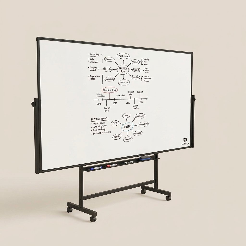 TSJ Office Mobile White Board 36x71 Inch - Photo 1 - Real photo at TamDo.us