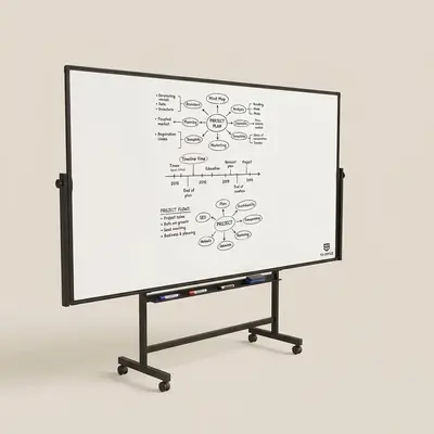 TSJ Office Mobile White Board 36x71 Inch - New Open Box - Real photo at TamDo.us