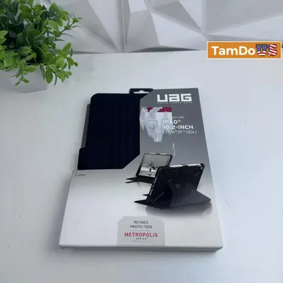 UAG Metropolis Folio Case for Apple iPad 10.2" (7th 8th 9th Gen) - Black/Gray - New Open Box - Real photo at TamDo.us