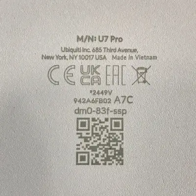 Ubiquiti UniFi U7 Pro Tri-Band WiFi 7 Access Point U7-Pro-US 2.5GbE PoE+ - Thumbnail 5