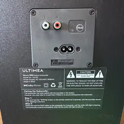 Ultimea Nova S80 Active Subwoofer U4120 Replacement Dolby Atmos Speaker - Thumbnail 4