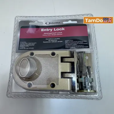 Ultra Security Entry Lock Jimmyproof Heavy Duty Single Cylinder Lock Bronze - Thumbnail 3