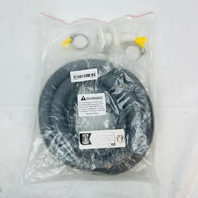 Universal Washing Machine Drain Hose Extension Kit, 2M with Clamps - Thumbnail 2
