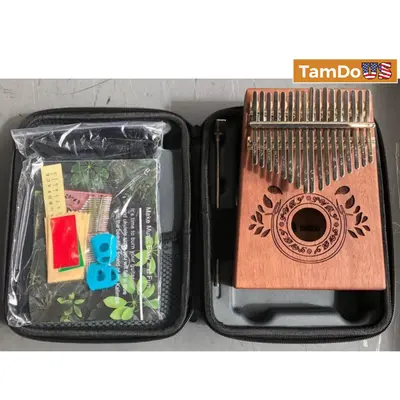 Unokki 17-Key Mahogany Kalimba With Chocolate Finish - New - Real photo at TamDo.us