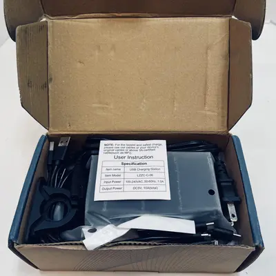 USB Charging Station, Fireproof Shell, Multi-Port, Smart Chip, Fast Charge - Thumbnail 3