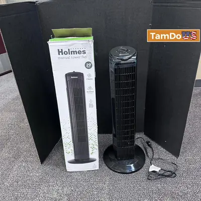 Utilitech 28-in Oscillating Tower Fan, 3-Speed Quiet Home Cooling - Excellent - Real photo at TamDo.us