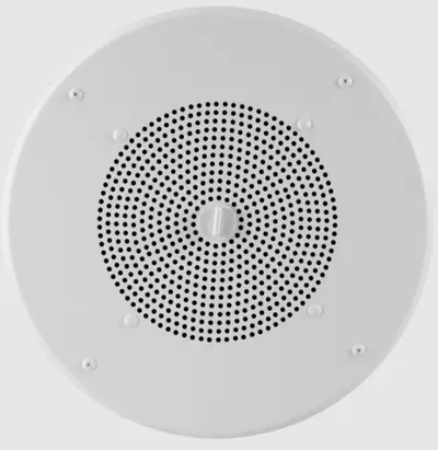 Valcom V-1020C 8-inch One-Way Round Wall/Ceiling Speaker - Built-in Amplifier - Thumbnail 1