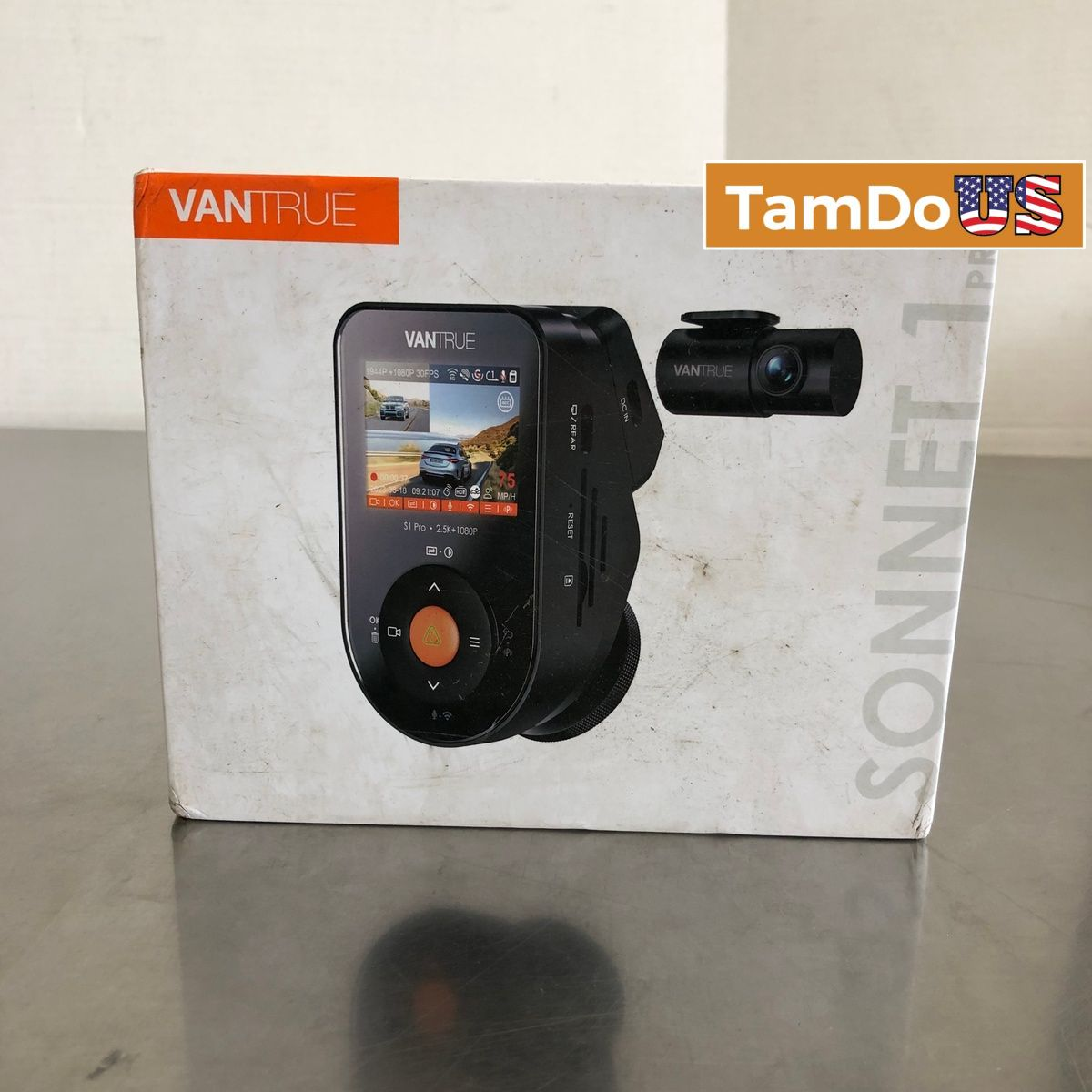 Vantrue Sonnet 1 Pro S1 Pro Dual Dash Cam 1944P Front 1080P Rear GPS WiFi - Photo 1 - Real photo at TamDo.us