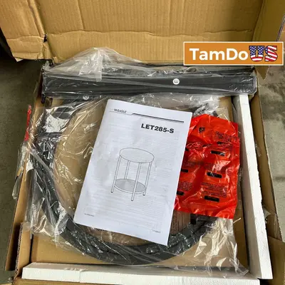 VASAGLE LET285-S Round Side Table, 2-Tier Metal Frame - New - Real photo at TamDo.us