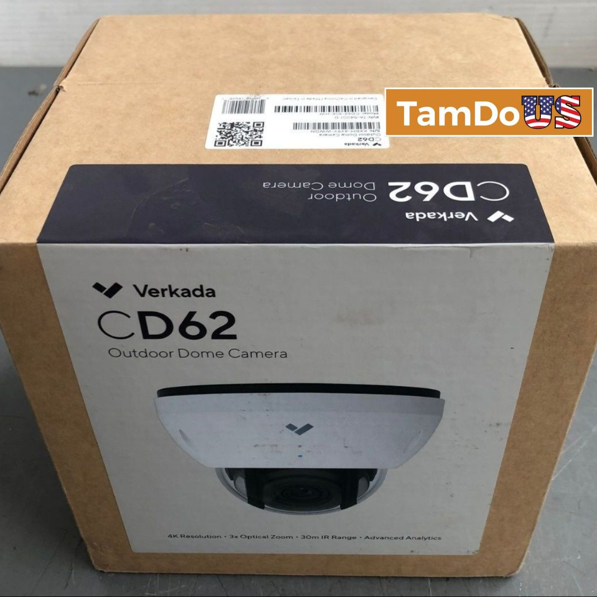 Verkada CD62 Outdoor Dome Security Camera 4K 3x Optical Zoom 30m IR CD62-256-HW - Photo 1 - Real photo at TamDo.us