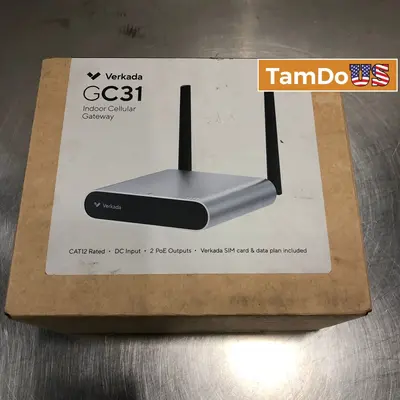 Verkada GC31 Indoor Cellular Gateway CAT12 LTE, 2x PoE, Easy Setup - NEW - New - Real photo at TamDo.us